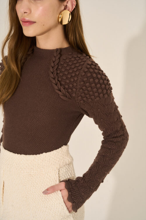 Blusa Ju - Marrom