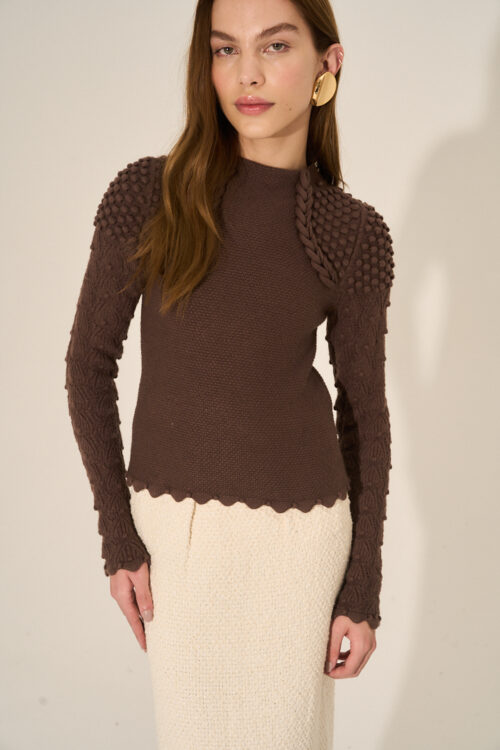 Blusa Ju - Marrom - Imagem 3