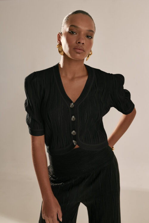 Cardigan Caminhos - Preto