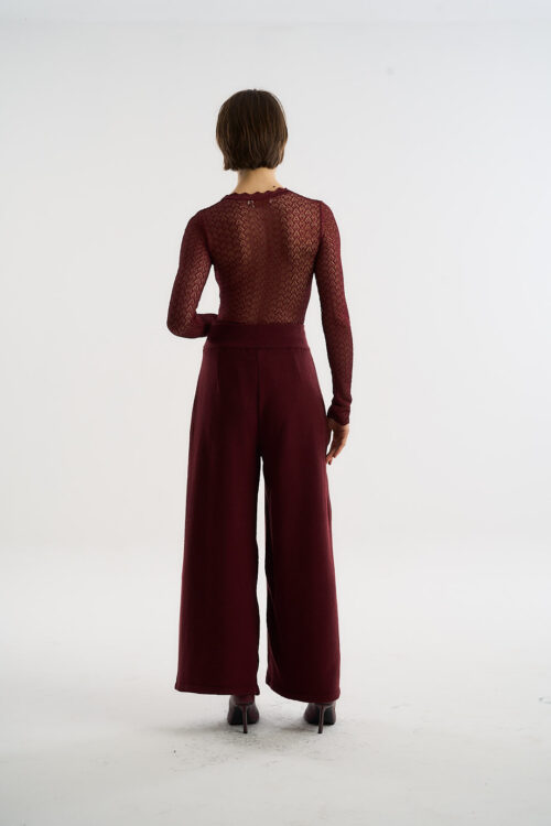 Alternative view of Blusa Maria New - Tricô Rendado - Bordô
