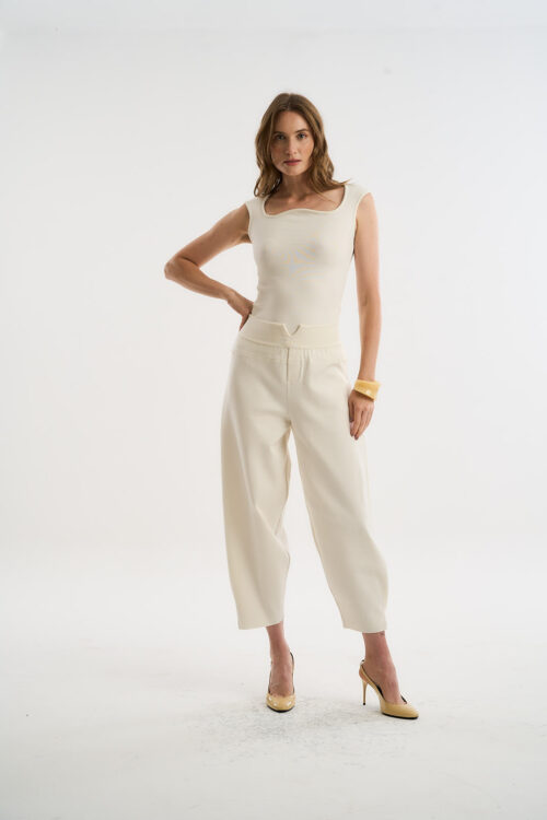 Blusa Nômade - Regata de Tricô - Off White