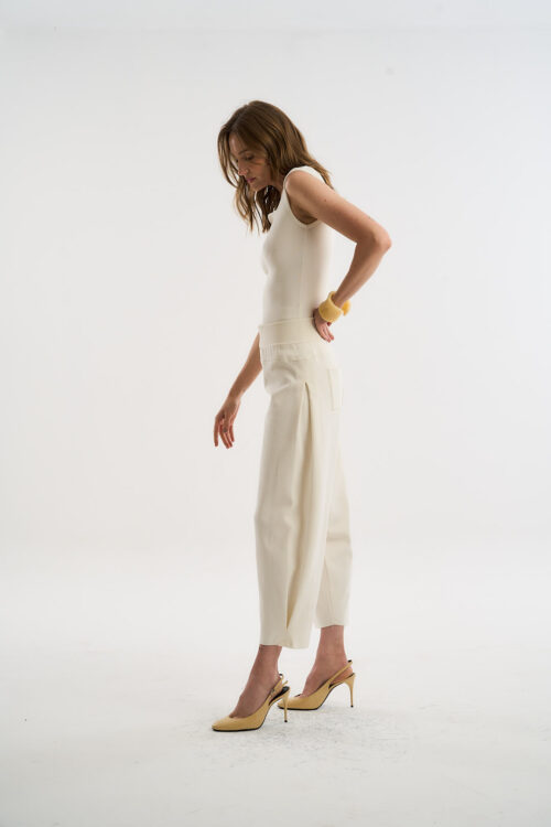 Calça Nômade - Tricô Diferenciado - Off White - Imagem 4