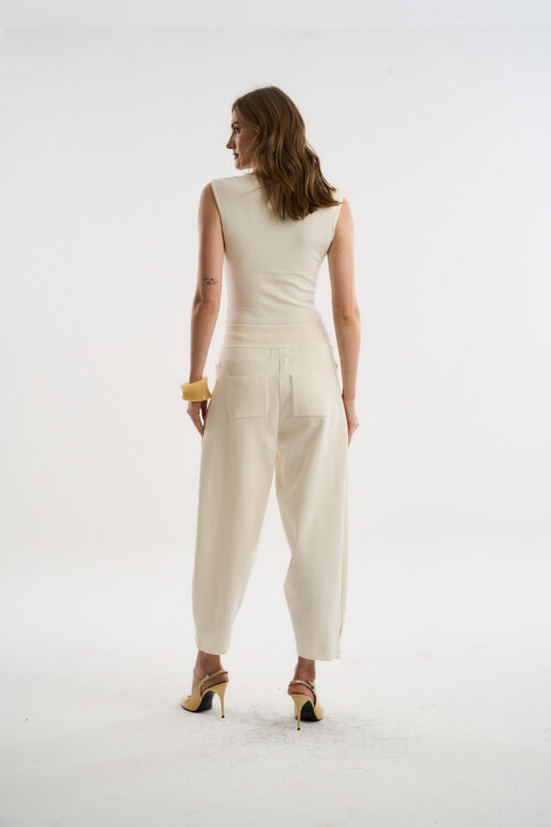 Calça Nômade - Tricô Diferenciado - Off White - Imagem 7