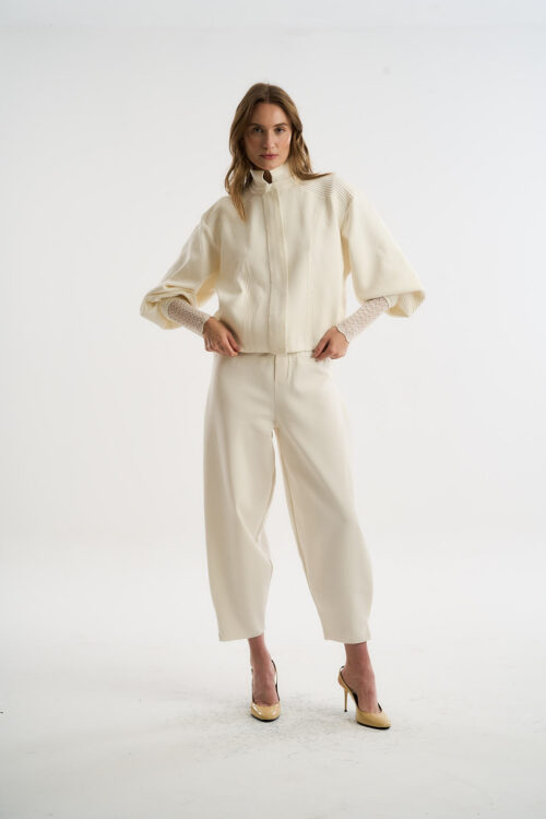 Calça Nômade - Tricô Diferenciado - Off White