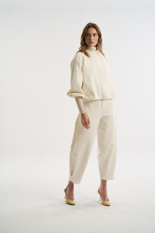 Calça Nômade - Tricô Diferenciado - Off White - Imagem 6