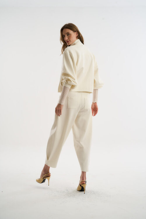 Calça Nômade - Tricô Diferenciado - Off White - Imagem 3