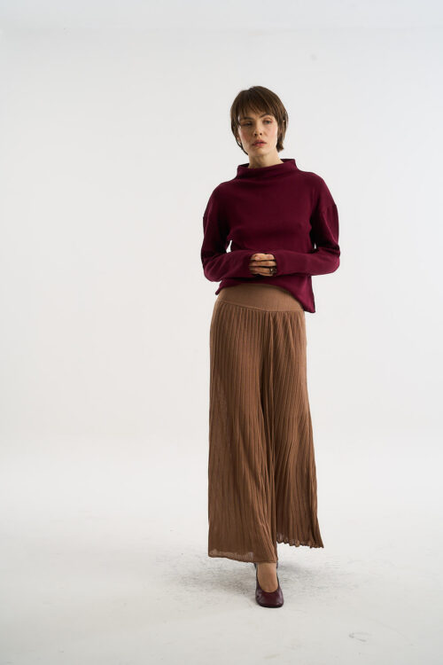 Blusa Alma - Tricô Básico e Clássico - Bordô - Imagem 5