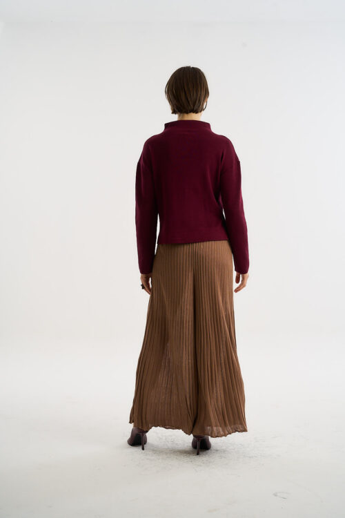 Blusa Alma - Tricô Básico e Clássico - Bordô - Imagem 3