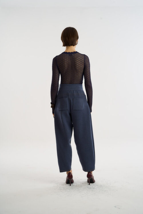 Calça Nômade - Tricô Diferenciado - Jeans - Imagem 4