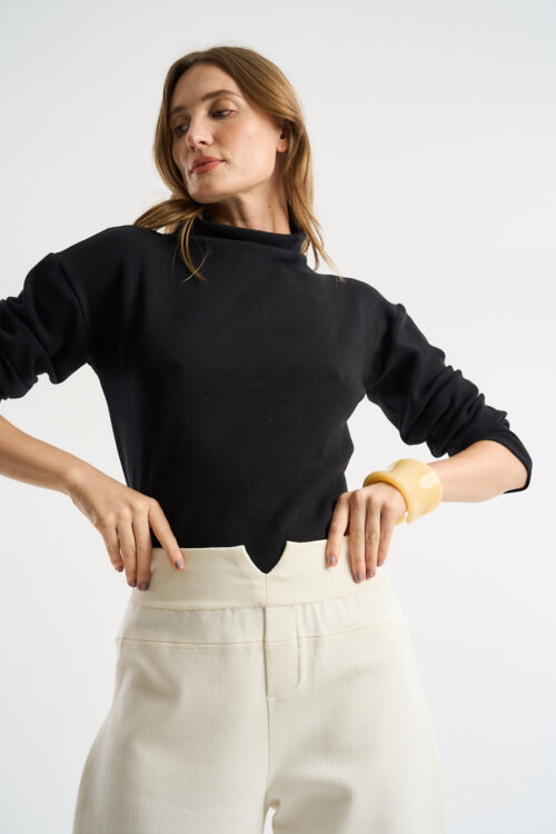 Blusa Alma - Tricô Básico e Clássico - Preto - Imagem 5