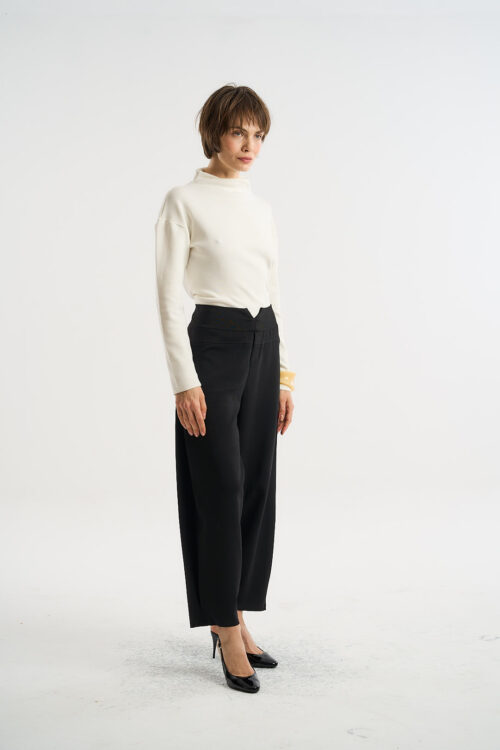 Blusa Alma - Tricô Básico e Clássico - Off White - Imagem 3