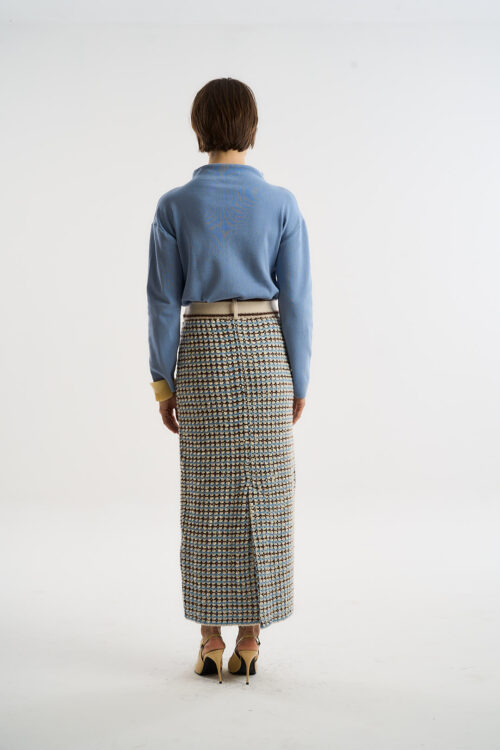Blusa Alma - Tricô Básico e Clássico - Azul - Imagem 3