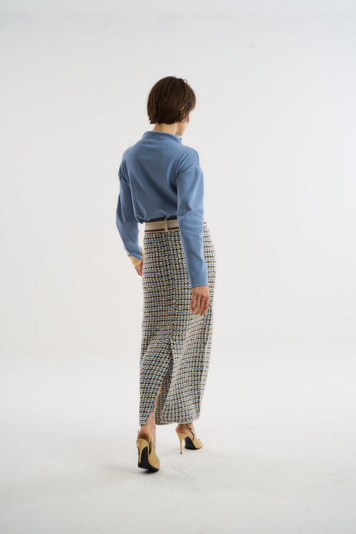 Blusa Alma - Tricô Básico e Clássico - Azul - Imagem 4