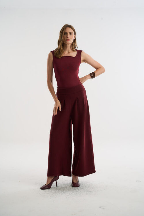 Blusa Nômade - Regata de Tricô - Bordô - Imagem 3