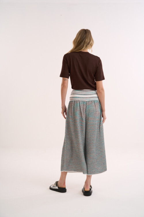 Calça Lembrança - Tricô com misto de pontos  - Verde - Imagem 11