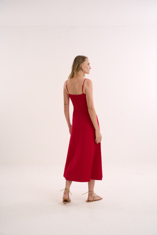 Vestido Analógico - Tricô Essencial  - Vermelho - Imagem 6