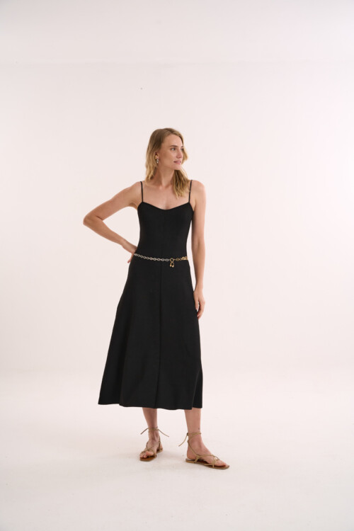 Vestido Analógico - Tricô Essencial  - Preto - Imagem 3