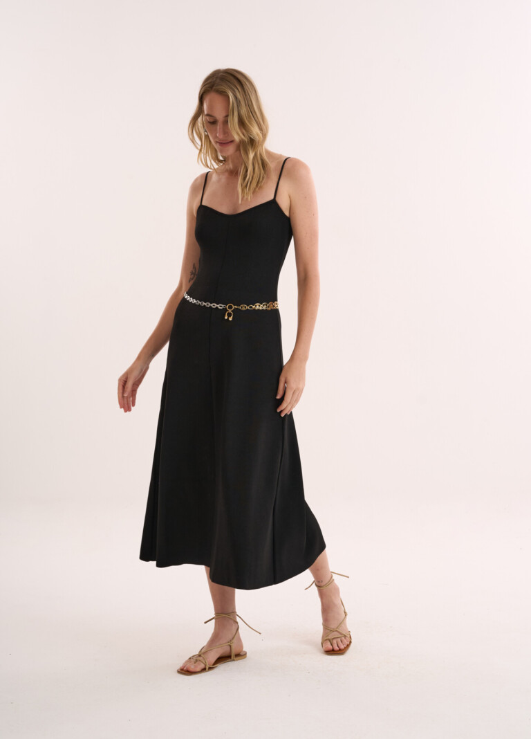 Vestido Analógico - Tricô Essencial  - Preto
