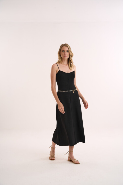 Vestido Analógico - Tricô Essencial  - Preto - Imagem 6